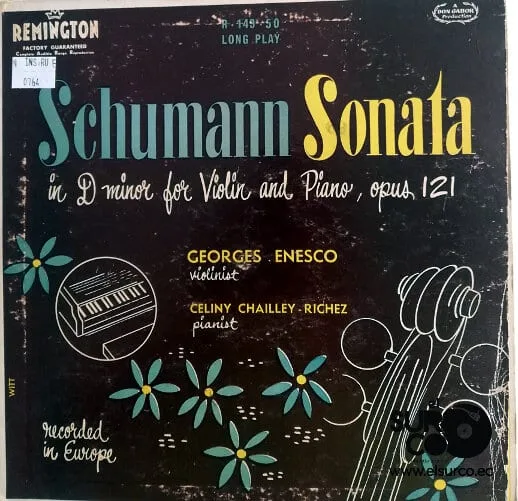 Disco de Vinilo Georges Enesco - Schumann Sonata In D Minor For Violin And Piano Vinyl Record