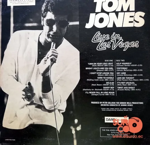Disco de Vinilo Tom Jones - Tom Jones Live In Las Vegas Vinyl Record