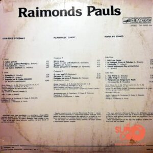 Disco de Vinilo Raimonds Pauls - Estrades Dziesmas Vinyl Record