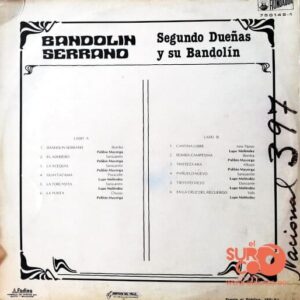 Disco de Vinilo Segundo Dueñas Y Su Bandolin - Bandolin Serrano Vinyl Record