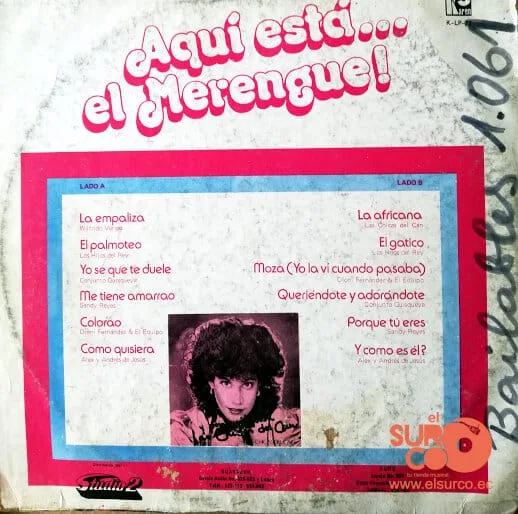 Disco de Vinilo Varios - Aquí Esta El Merengue Vinyl Record