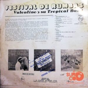 Disco de Vinilo Valentino Y Su Tropical Band - Festival De Rumbas Vinyl Record