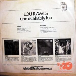 Disco de Vinilo Lou Rawls - Unmistakably Lou Vinyl Record