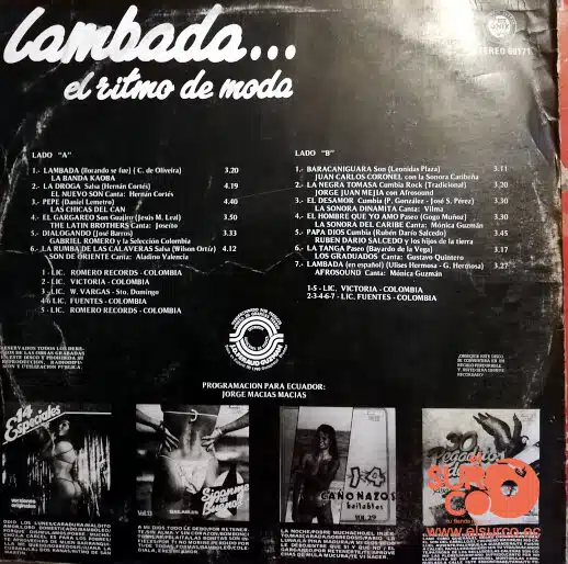 Disco de Vinilo Varios - Lambada...El Ritmo De Moda Vinyl Record