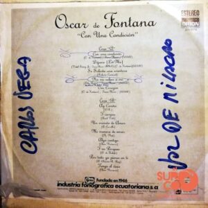 Disco de Vinilo Oscar De Fontana - Oscar De Fontana Con Una Condición Vinyl Record