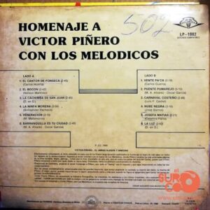 Disco de Vinilo Los Melódicos - Homenaje A Victor Piñero Con Los Melódicos Vol. 3 Vinyl Record