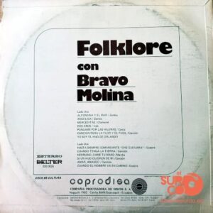 Disco de Vinilo Bravo Molina  - Folklore Con Bravo Molina Vinyl Record