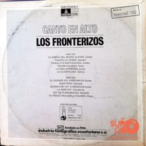 Disco de Vinilo Los Fronterizos - Canto En Alto Vinyl Record