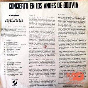 Disco de Vinilo Grupo Aymara - Concierto En Los Andes De Bolivia Vinyl Record