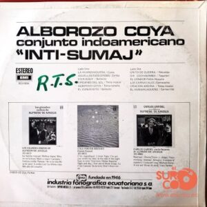 Disco de Vinilo Conjunto Indoamericano Inti-Sumaj - Alborozo Coya Vinyl Record
