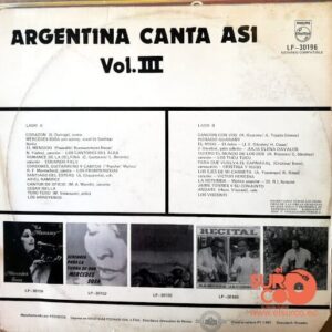 Disco de Vinilo Varios - Argentina Canta Así Vol. Iii Vinyl Record