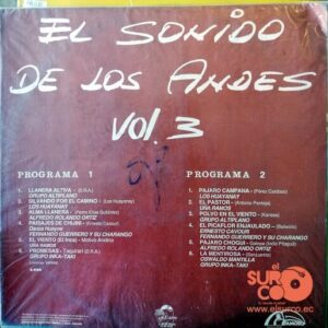 Disco de Vinilo Varios - El Sonido De Los Andes Vol. 3 Vinyl Record