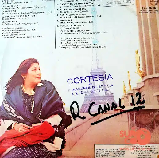 Disco de Vinilo Mercedes Sosa - A Quien Doy Vinyl Record