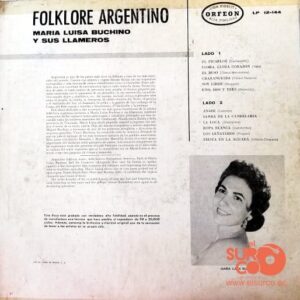 Disco de Vinilo Maria Luisa Buchino Y Sus Llaneros - Folklore Argentino Vinyl Record