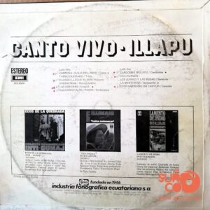 Disco de Vinilo Illapu - Canto Vivo Vinyl Record