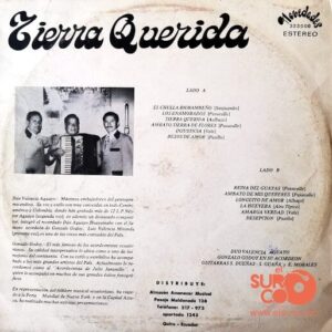 Disco de Vinilo Valencia Aguayo Y Gonzalo Godoy - Tierra Querida Vinyl Record