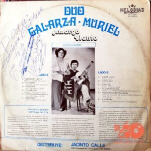 Disco de Vinilo Duo Galarza Muriel - Amargo Llanto Vinyl Record