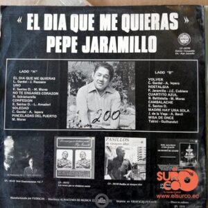 Disco de Vinilo Pepe Jaramillo - El Día Que Me Quieras Vinyl Record