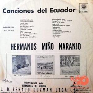 Disco de Vinilo Miño Naranjo - Canciones Del Ecuador Vinyl Record