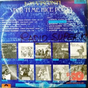 Disco de Vinilo Los Visconti  - Por Ti Me Hice Poeta Vinyl Record