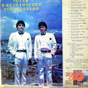Disco de Vinilo Duo Hermanos García Los Mellizos - Voces Y Sentimiento Ecuatoriano Vinyl Record