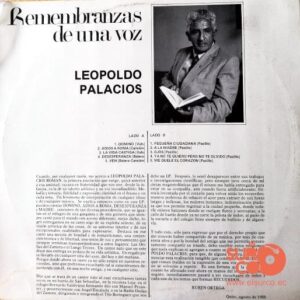 Disco de Vinilo Leopoldo Palacios  - Remembranzas De Una Voz Vinyl Record