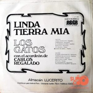 Disco de Vinilo Conjunto Los Gatos Y Acordeón De Carlos Regalado - Linda Tierra Mía Vinyl Record