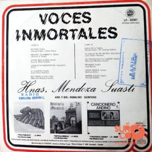 Disco de Vinilo Hermanas Mendoza Suasti - Voces Inmortales Vinyl Record