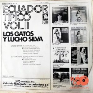 Disco de Vinilo Los Gatos Y Lucho Silva - Ecuador Típico Vol. 2 Vinyl Record