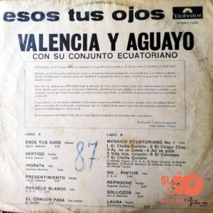 Disco de Vinilo Valencia Y Aguayo  - Esos Tus Ojos Vinyl Record