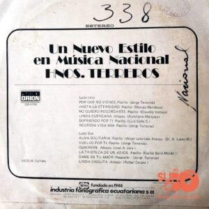 Disco de Vinilo Hermanos Terreros - Un Nuevo Estilo En Música Nacional Vinyl Record
