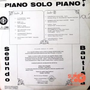 Disco de Vinilo Segundo Bautista - Piano Solo Piano Vol. 2 Vinyl Record