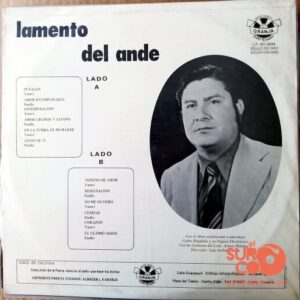 Disco de Vinilo Carlos Regalado - Lamento De Los Andes Vinyl Record