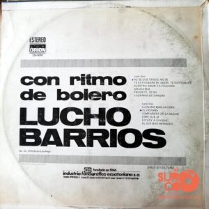 Disco de Vinilo Lucho Barrios - Con Ritmo De Bolero Vinyl Record