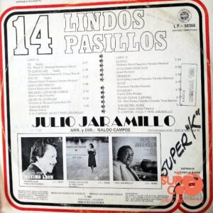 Disco de Vinilo Julio Jaramillo - 14 Lindos Pasillos Vinyl Record