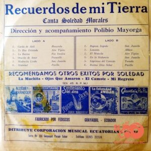 Disco de Vinilo Soledad Morales  - Recuerdos De Mi Tierra Vinyl Record