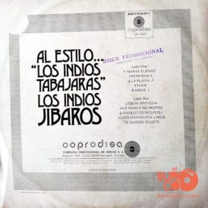 Disco de Vinilo Los Indios Jíbaros - Al Estilo.. Los Indios Tabajaras Vinyl Record