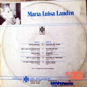 Disco de Vinilo Maria Luisa Landín  - Maria Luisa Landin Con La Orquesta De Chucho Rodríguez Vinyl Record