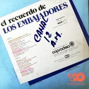 Disco de Vinilo Los Embajadores - El Recuerdo De Los Embajadores Vinyl Record