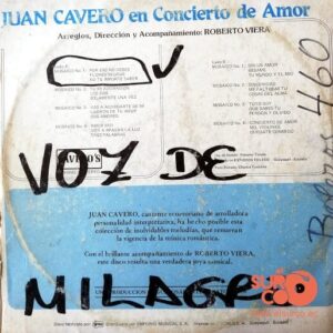 Disco de Vinilo Juan Cavero - En Concierto De Amor Vinyl Record
