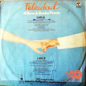 Disco de Vinilo Albano Y Romina Power - Felicidad Vinyl Record