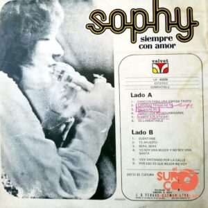 Disco de Vinilo Sophy - Siempre Con Amor Vinyl Record
