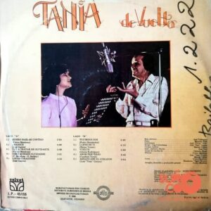 Disco de Vinilo Tania - De Vuelta Vinyl Record