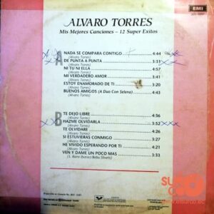 Disco de Vinilo Álvaro Torres - 12 Super Éxitos Mis Mejores Canciones Vinyl Record