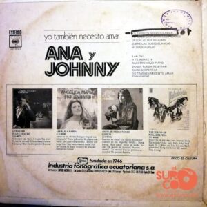 Disco de Vinilo Ana Y Johnny - Yo También Necesito Amar Vinyl Record