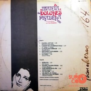 Disco de Vinilo María Dolores Pradera - María Dolores Pradera Acompañada Por “Los Gemelos” Vinyl Record
