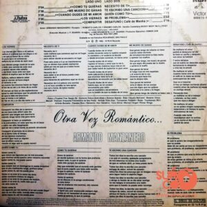 Disco de Vinilo Armando Manzanero - Otra Vez Romántico Vinyl Record