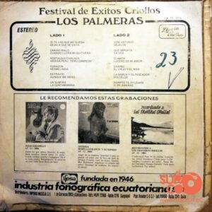 Disco de Vinilo Los Palmeras - Festival De Éxitos Criollos Vinyl Record