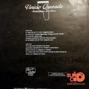 Disco de Vinilo Vinicio Quezada - Sentimientos De Amor Vinyl Record
