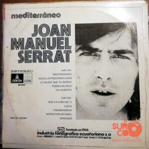 Disco de Vinilo Joan Manuel Serrat - Mediterráneo Vinyl Record